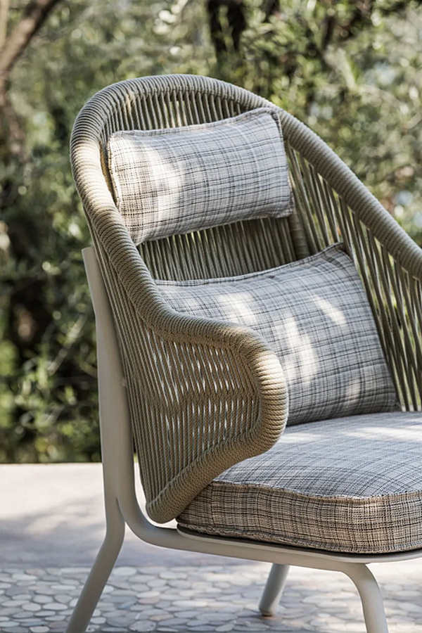 Fauteuil de jardin en corde et tissu avec accoudoirs Atmosphera Agave usine ATMOSPHERA de l'Italie. Foto №4