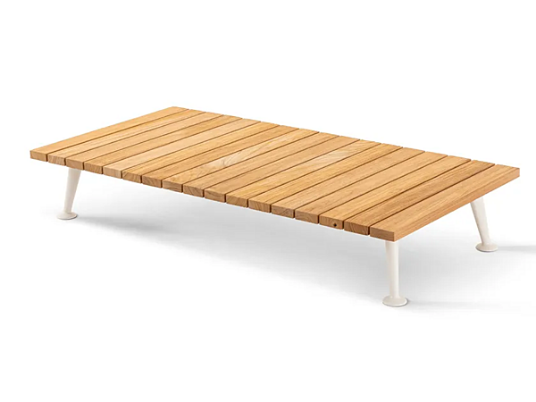 Table basse rectangulaire en aluminium et bois CASSINA 239 FENC E NATURE usine CASSINA de l'Italie. Foto №1
