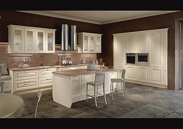 Cuisine avec îlot en bois LUBE CUCINE collection Veronica usine LUBE CUCINE de l'Italie. Foto №1