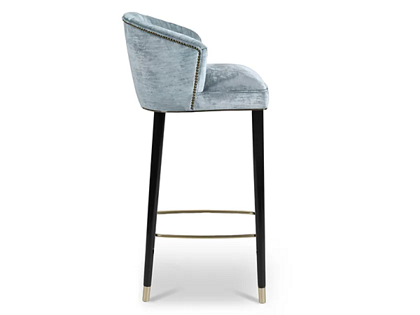 Tabouret en velours rembourré avec dossier Nuka BRABBU usine BRABBU de l'Italie. Foto №3