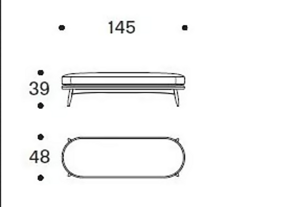 Banc en tissu Oltremare Saba usine SABA de l'Italie. Foto №5