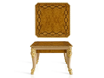 Table basse carrée en bois classique A.R. Arredamenti Harmony 326