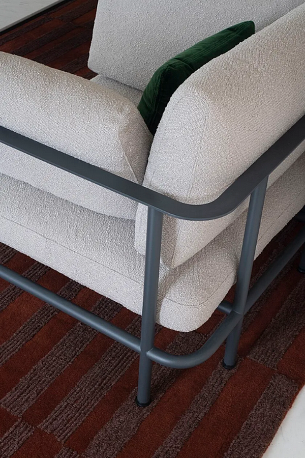 Fauteuil en cuir avec accoudoirs Elodie 908 PL Potocco 908/PL usine POTOCCO de l'Italie. Foto №3