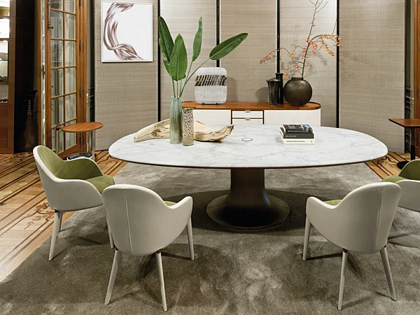 Buffet avec portes coulissantes en bois GIORGETTI DIA 54145 usine GIORGETTI de l'Italie. Foto №5