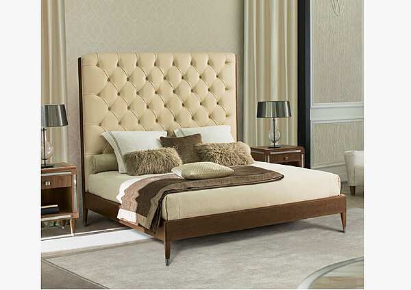 Lit double avec tête de lit rembourrée en tissu Ivette OPERA CONTEMPORARY ANGELO CAPPELLINI usine OPERA CONTEMPORARY de l'Italie. Foto №6