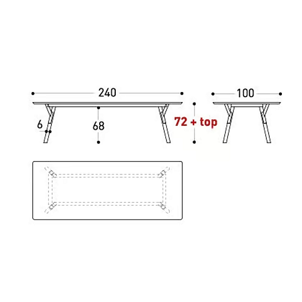 Table de jardin en teck Link VARASCHIN usine VARASCHIN de l'Italie. Foto №11