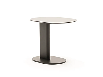 Table d'appoint ovale en aluminium Plinto VARASCHIN 2463, 2464