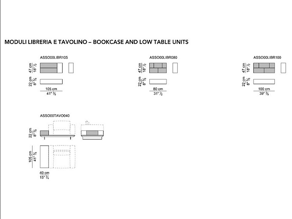 Canapé modulable en cuir avec espace de rangement Asso I 4 Mariani usine i 4 Mariani de l'Italie. Foto №21