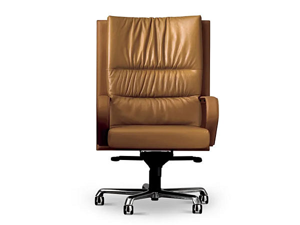 Chaise de direction en cuir pivotante avec accoudoirs Ginza I 4 Mariani usine i 4 Mariani de l'Italie. Foto №1