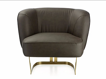 Fauteuil en cuir éco rembourré avec accoudoirs Joan MARIONI 02706