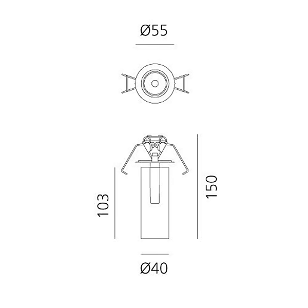 Spotlight ajustable en aluminium LED Vector Artemide usine Artemide de l'Italie. Foto №8