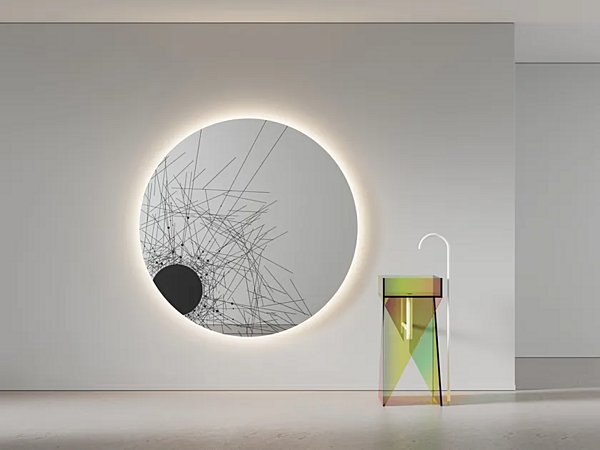 Miroir rond mural avec éclairage intégré ARTELINEA Graffi usine ARTELINEA de l'Italie. Foto №2
