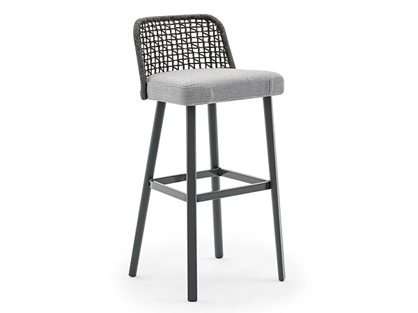 Tabouret de jardin en aluminium peint en poudre avec repose-pieds EMMA VARASCHIN 23650, 23651 usine VARASCHIN de l'Italie. Foto №1