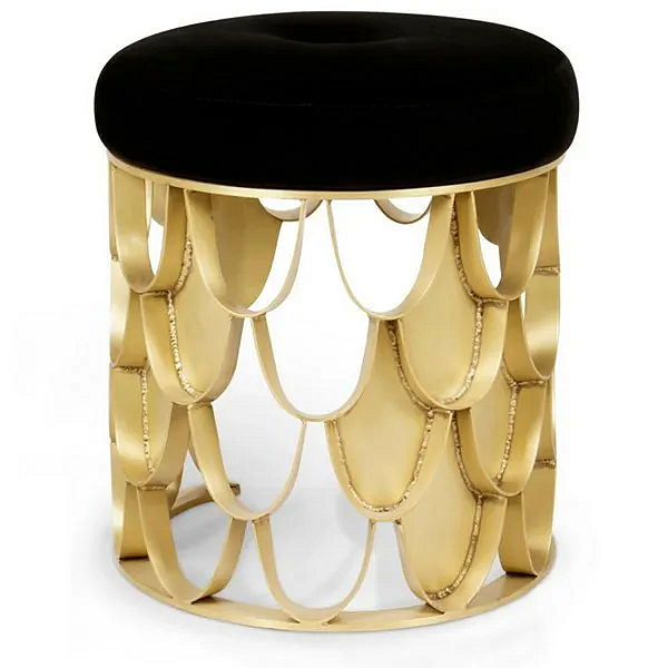 Tabouret bas rembourré en tissu Koi BRABBU usine BRABBU de l'Italie. Foto №5