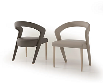 Fauteuil en cuir rembourré avec accoudoirs Bizzotto Italia Wave