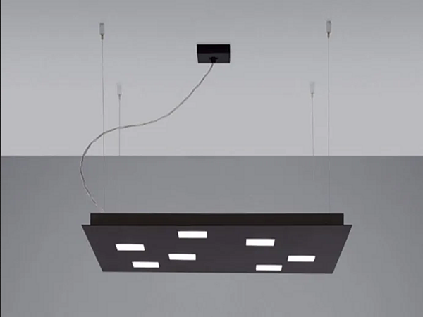 Suspension LED en aluminium Fabbian collection Quarter usine Fabbian de l'Italie. Foto №1