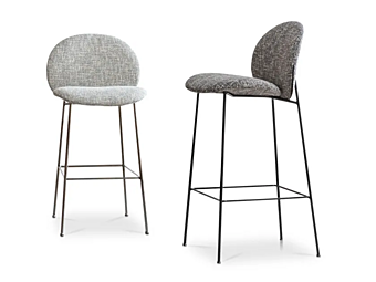 Tabouret en tissu haut avec dossier Ola Saba