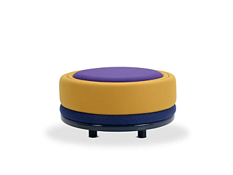 Pouf rond en tissu rembourré Mercury Adrenalina IMB1054262