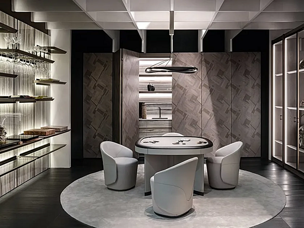 Carreaux muraux en bois intérieur GIORGETTI Anthology GA360, GA361 usine GIORGETTI de l'Italie. Foto №3