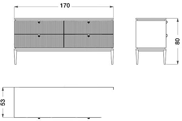 Commode en nubuck et bois collection Dragonfly CPRN HOMOOD D611 usine CPRN HOMOOD de l'Italie. Foto №5