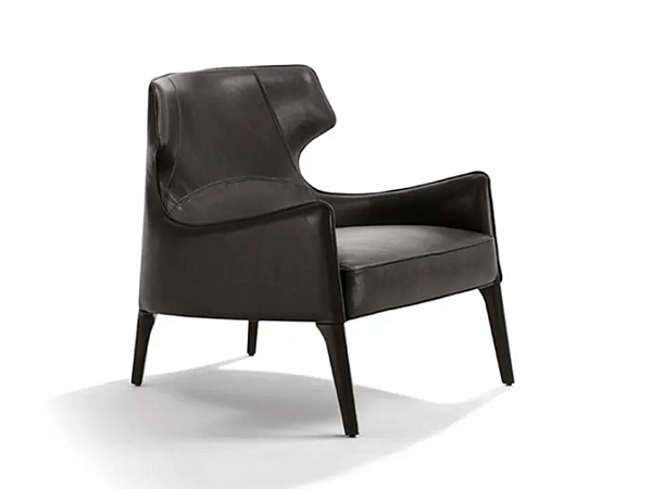 Fauteuil en cuir avec accoudoirs Crosby Frigerio usine Frigerio de l'Italie. Foto №1