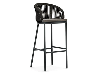 Tabouret en aluminium haut avec accoudoirs et coussin intégré Atmosphera Pleasure 2 0 PL20.SG