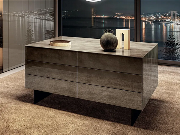 Commode en verre Materia 1061 LAGO 1061 usine LAGO de l'Italie. Foto №1