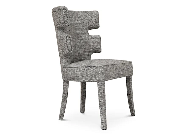 Chaise en tissu rembourrée avec accoudoirs GAIA BRABBU usine BRABBU de l'Italie. Foto №1
