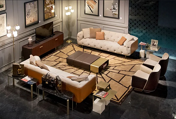 Pouf en cuir table basse cigare FORMITALIA usine FORMITALIA de l'Italie. Foto №5