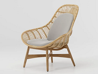 Fauteuil de jardin en rotin avec accoudoirs KETTAL TOU Fauteuil de jardin en rotin avec accoudoirs KETTAL TOU usine KETTAL de l'Italie