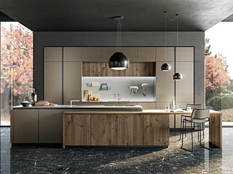 Cuisine équipée en bois Oltre Design 02 LUBE CUCINE usine LUBE CUCINE de l'Italie