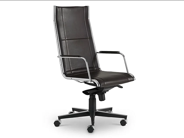 Chaise de direction en cuir avec dossier haut Blade i 4 Mariani usine i 4 Mariani de l'Italie. Foto №1