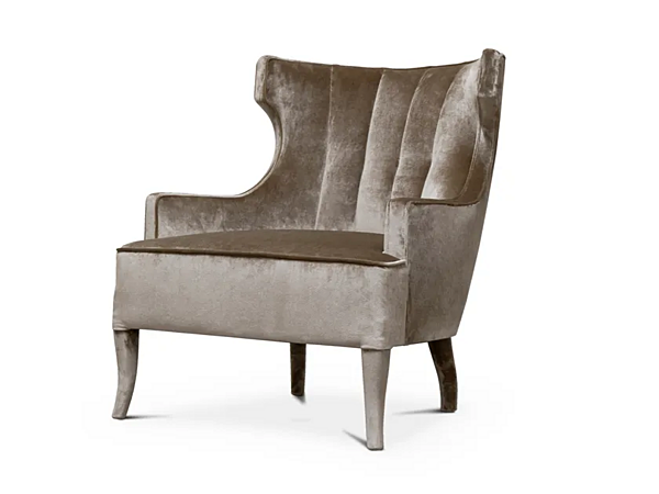 Fauteuil en velours avec accoudoirs Iguazu II BRABBU usine BRABBU de l'Italie. Foto №2