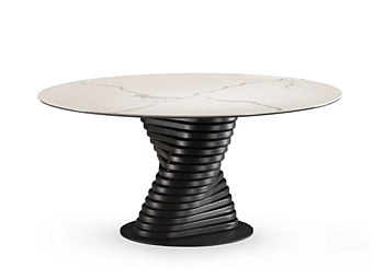 Table ronde en céramique Eforma Rotolo usine Eforma de l'Italie
