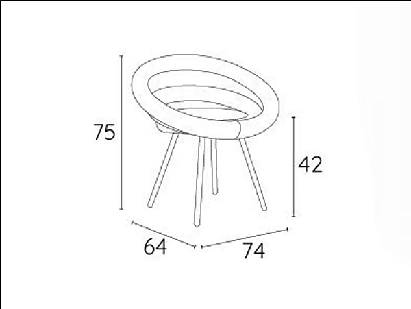 Fauteuil en tissu rembourré Adrenalina collection Circle IMB1070219, IMB1070236, IMB1070237, IMB1070239, IMB1070240, IMB1070365 usine ADRENALINA de l'Italie. Foto №11