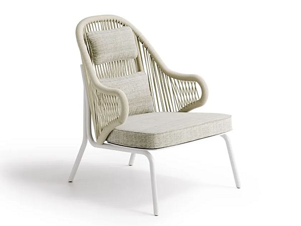 Fauteuil de jardin en corde et tissu avec accoudoirs Atmosphera Agave usine ATMOSPHERA de l'Italie. Foto №1