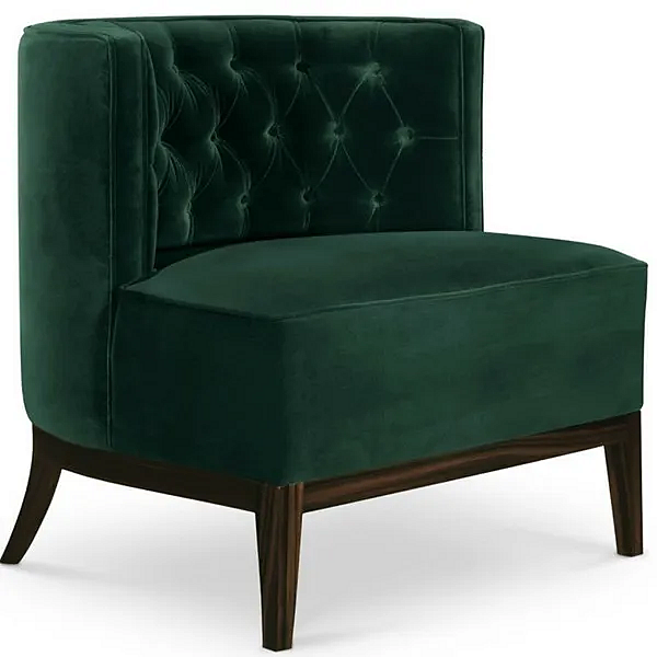 Fauteuil en velours capitonné bourbon BRABBU usine BRABBU de l'Italie. Foto №3