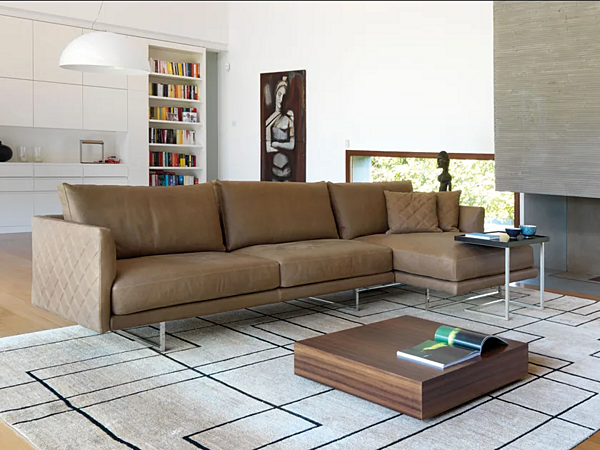 Canapé d'angle en cuir avec repose-pieds GYFORM Eliot usine Gyform de l'Italie. Foto №1