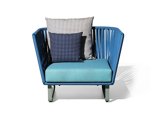 Fauteuil de jardin avec accoudoirs en aluminium KETTAL Bitta usine KETTAL de l'Italie. Foto №5