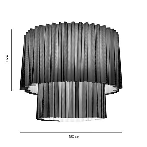 Lampe de plafond en Trevira CS avec jupe AXOLIGHT PL SK 100 2, PL SK 150 2 usine Axolight de l'Italie. Foto №5
