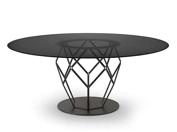 Table ronde en cristal ESA i 4 Mariani usine i 4 Mariani de l'Italie. Foto №1