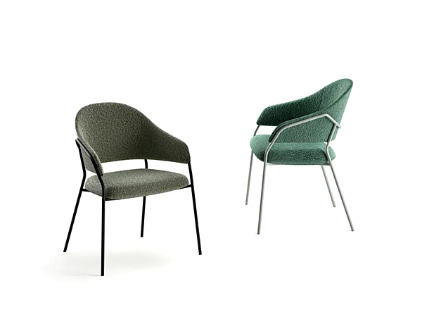 Fauteuil en tissu avec accoudoirs Athena INNOVA Imbottiti usine Innova Imbottiti de l'Italie. Foto №2