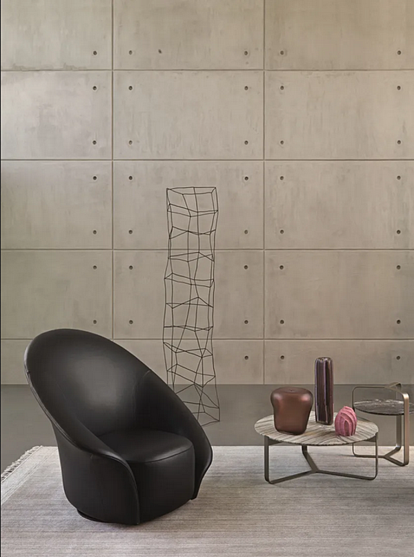 Fauteuil pivotant rembourré Lilia Flou usine Flou de l'Italie. Foto №8
