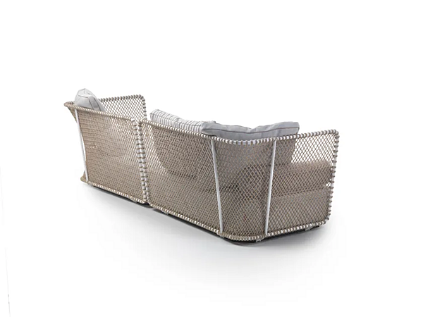 Canapé d'angle 2 places en acier inoxydable et PVC de jardin FLEXFORM Oasis usine FLEXFORM de l'Italie. Foto №2