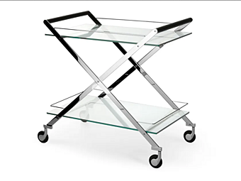 Торговая тележка из стекла и металла Gallotti&Radice Mister usine Gallotti & Radice de l'Italie