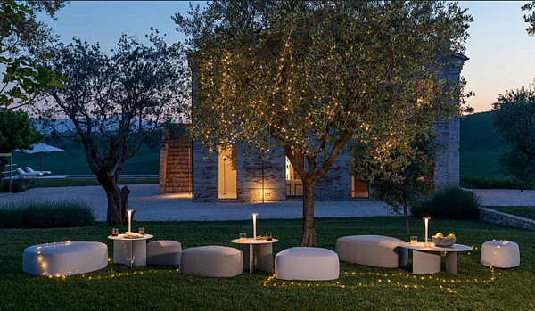 Pouf en tissu avec housse amovible Pierre Flou usine Flou de l'Italie. Foto №8