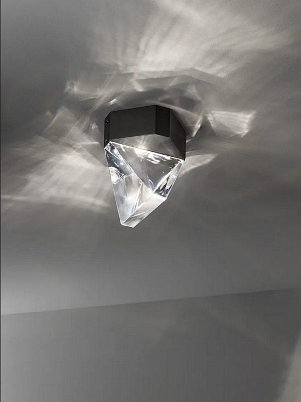 Lampe de plafond en cristal LED Tripla Fabbian usine Fabbian de l'Italie. Foto №2