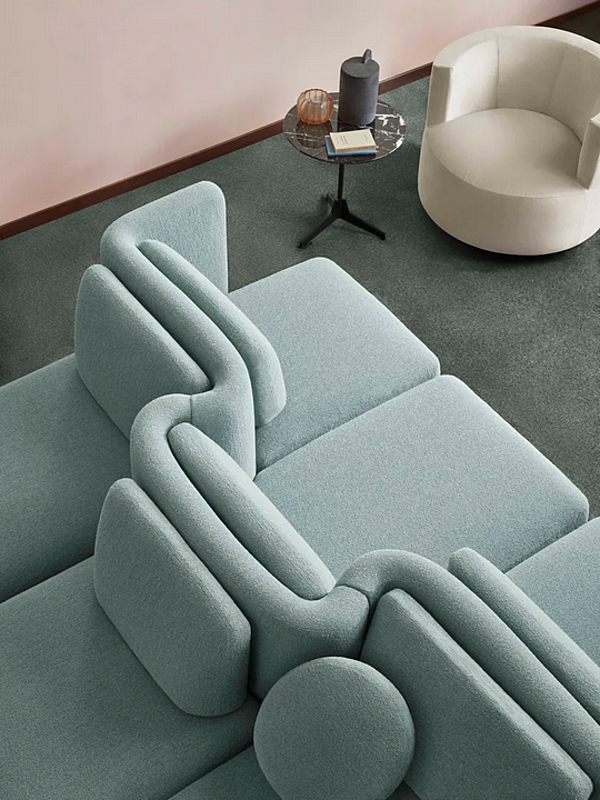 Canapé modulaire en tissu Gala Saba usine SABA de l'Italie. Foto №9