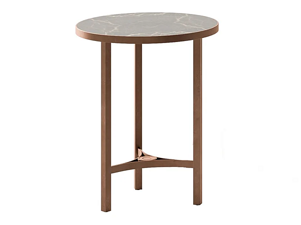 Table d'appoint ronde en marbre et métal Sesto Senso CPRN HOMOOD S578 usine CPRN HOMOOD de l'Italie. Foto №1