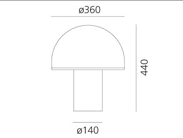 Lampe de table en verre soufflé Artemide Onfale A006400, A006500, A006300 usine Artemide de l'Italie. Foto №7